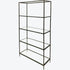 Libra Patterdale Hand Forged Shelving Unit Table Oak Wood Finish, Glass Shelves